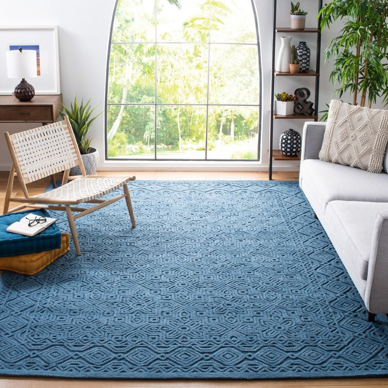 Textural TXT101 Hand Tufted Indoor Area Rug - Dark Blue - 6'x9' - Safavieh
