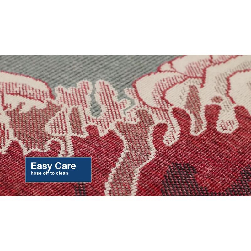 Liora Manne Ravella Tropical Fish Indoor/Outdoor Rug Ocean 7'6" x 9'6"