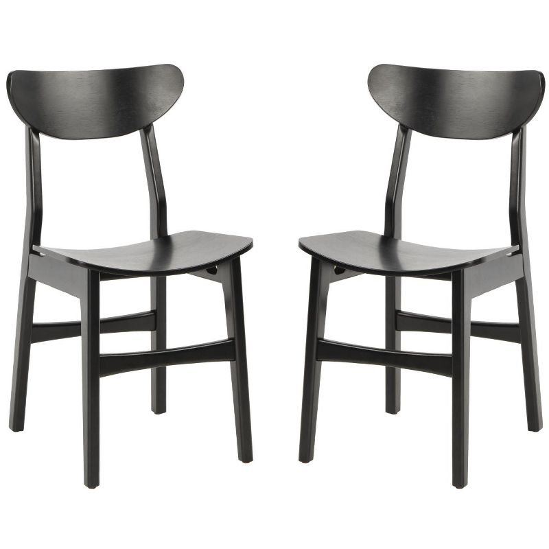 Lucca Retro Dining Chair (Set of 2) - DCH1001 - Black - Safavieh