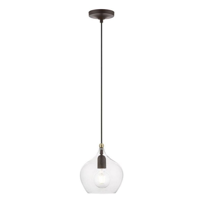 Livex Lighting Aldrich 1 - Light Pendant in  Bronze/Antique Brass
