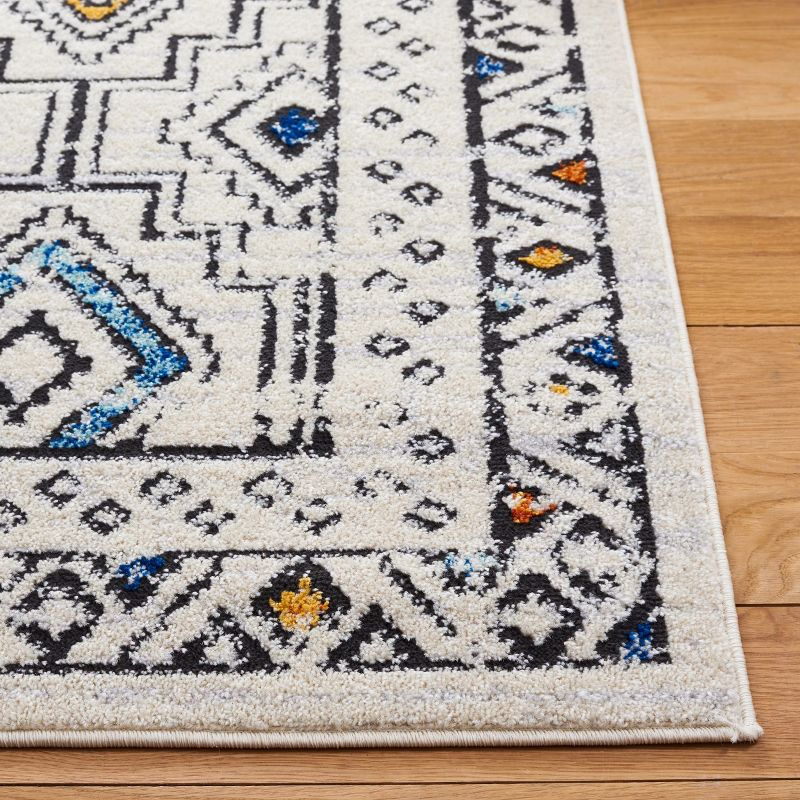 Tulum TUL662 Power Loomed Indoor Area Rug - Ivory Grey/Blue Rust - 8'x10' - Safavieh