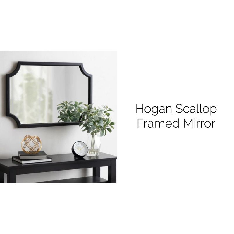 18" x 48" Hogan Scallop Wall Mirror Gold - Kate & Laurel All Things Decor: Modern MDF Frame, No Assembly Required