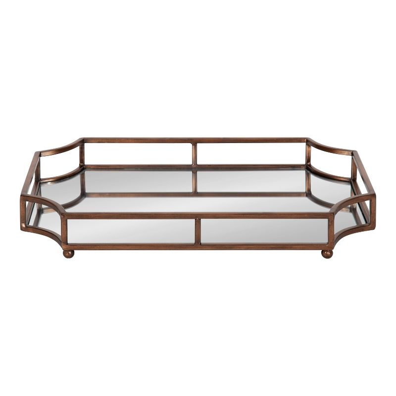 Kate and Laurel Ciel Tray, 19x13x3, Bronze