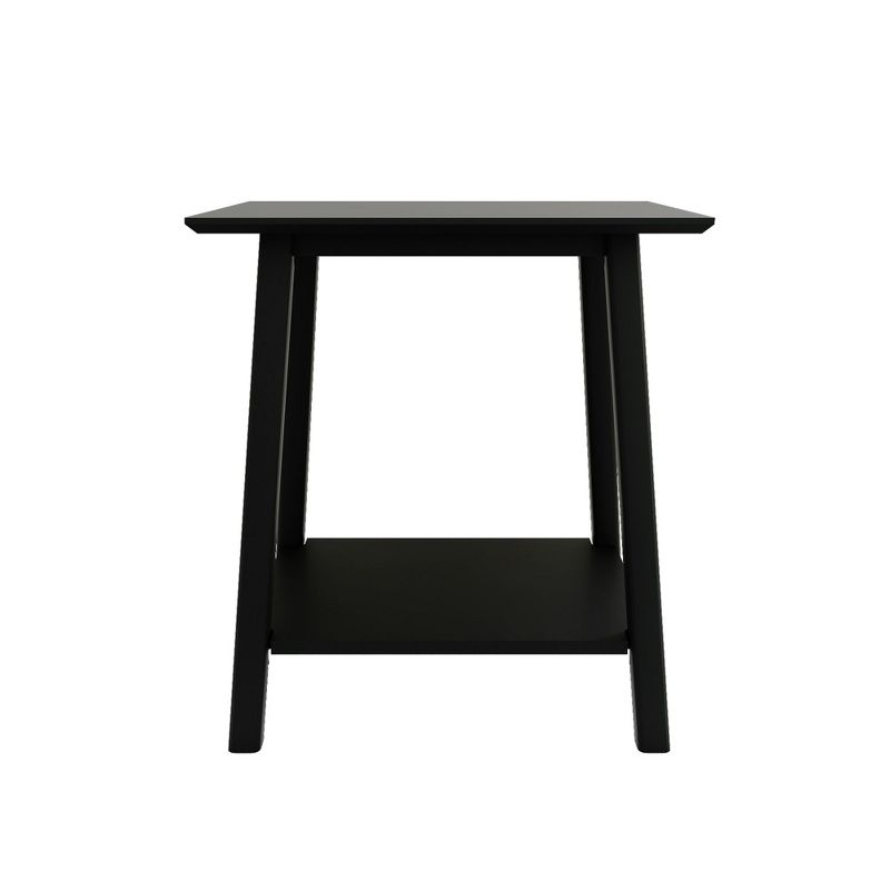 Plank+Beam Nightstand, Solid Wood Mid-Century Modern Bedside Table for Bedroom