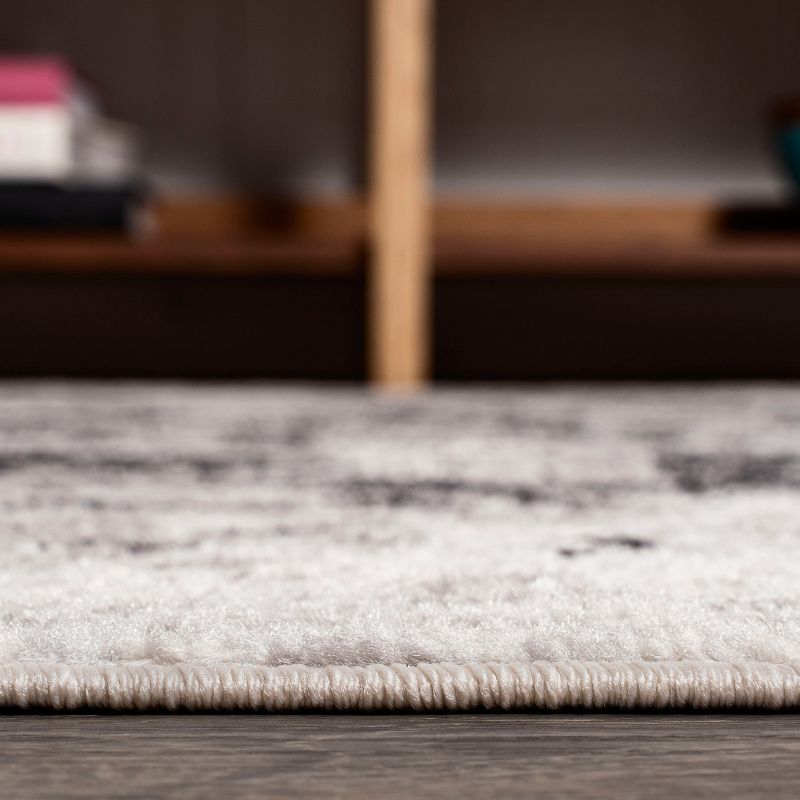 5'x8' Dune Modern Abstract Area Rug, Cream/Gray - JONATHAN Y