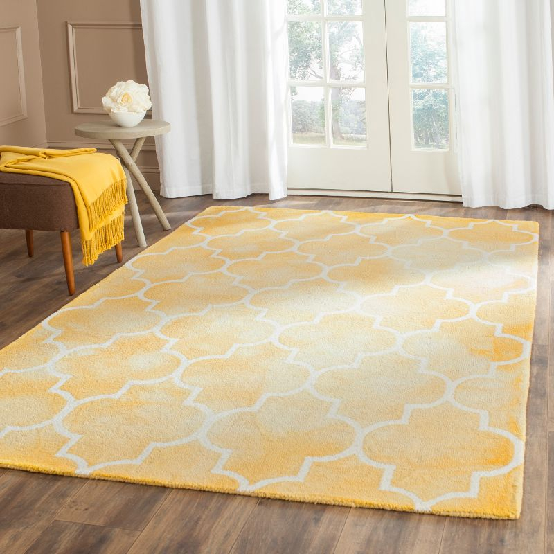Dip Dye DDY535 Hand Tufted Area Rug - Gold/Ivory - 5'x8' - Safavieh.