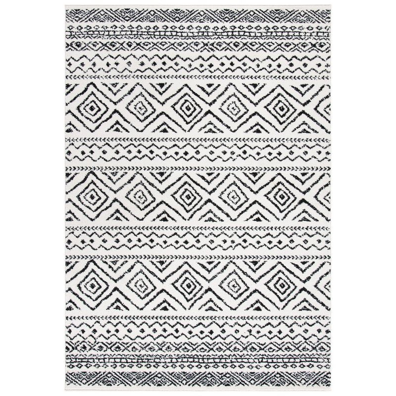 Tulum TUL267 Power Loomed Indoor Area Rug - Ivory/Black - 12'x15' - Safavieh