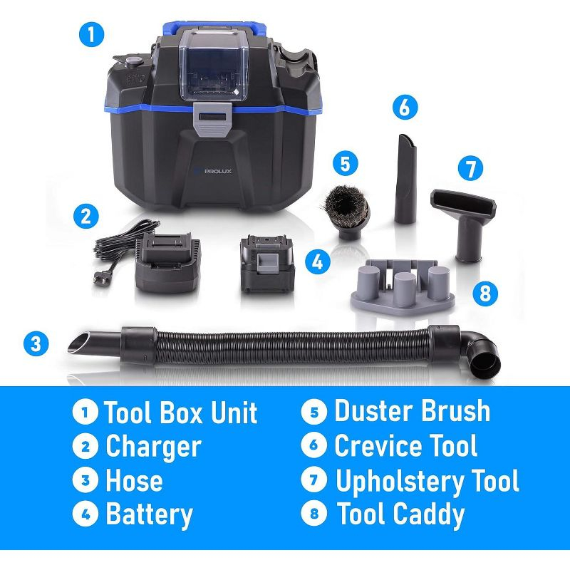 Prolux Cordless Wet/Dry Tool & Travel Vacuum