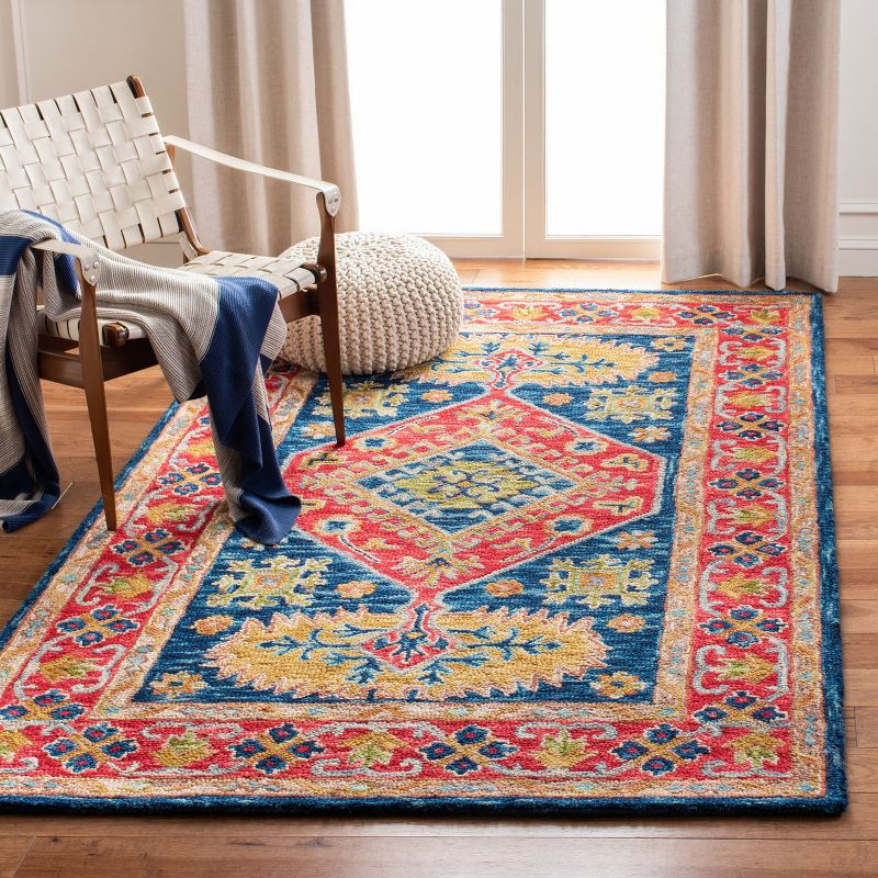 Aspen APN523 Hand Tufted Accent Rug - Red/Blue - 2'x3' - Safavieh.