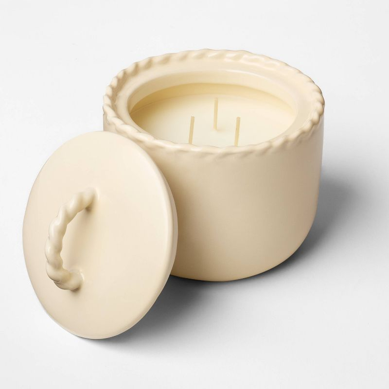 3-Wick 18oz Ceramic Jar Candle with Lid Lavender Blanc - Threshold™ designed with Studio McGee