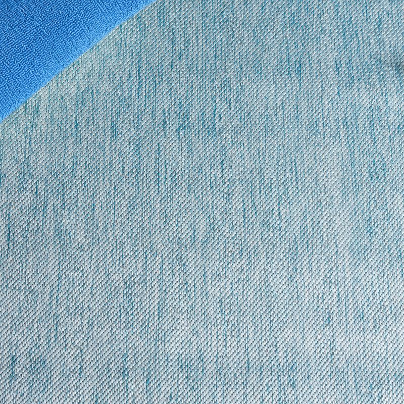 Beach House BHS218 Power Loomed Indoor/Outdoor Area Rug - Aqua - 5'3"x5'3" - Safavieh