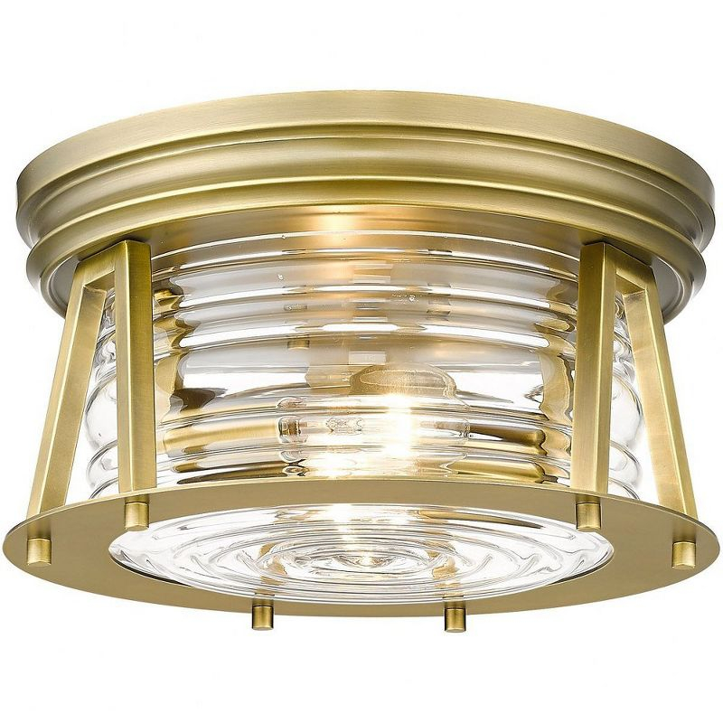 Z-Lite Cape Harbor 2 - Light Flush Mount in  Rubbed Brass