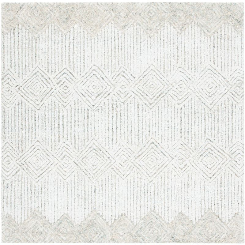 Metro MET401 Hand Tufted Area Rug - Beige/Ivory - 6'x6' - Safavieh.
