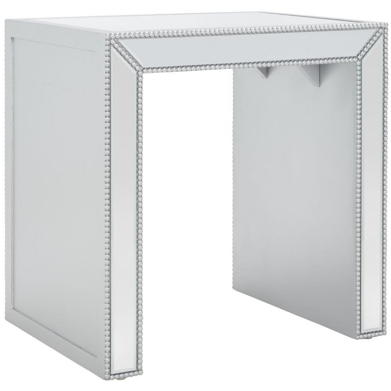 Laken Mirrored Accent Table - Silver/Mirror - Safavieh