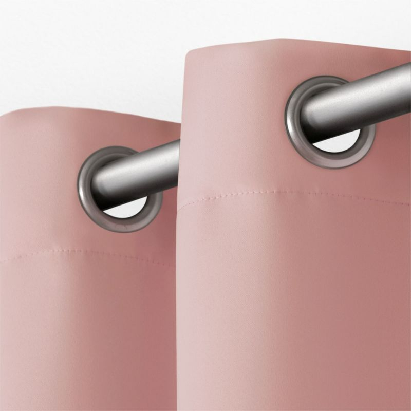 Exclusive Home Sateen Kids Twill Woven Room Darkening Blackout Grommet Top Curtain Panel Pair, 52"x96", Winter White