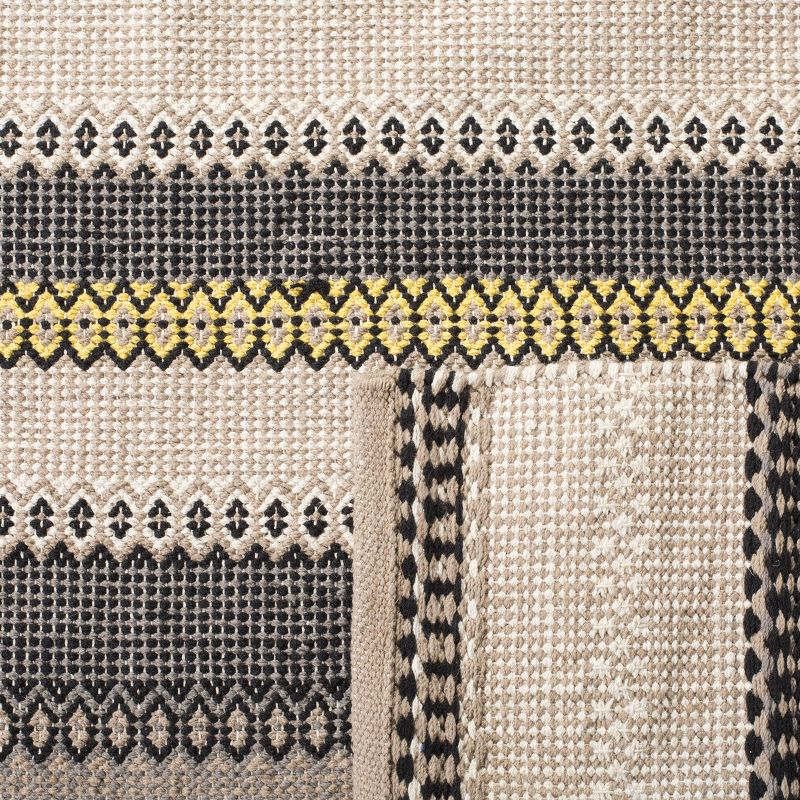 Striped Kilim STK412 Hand Woven Indoor Area Rug - Grey - 4'x6' - Safavieh.