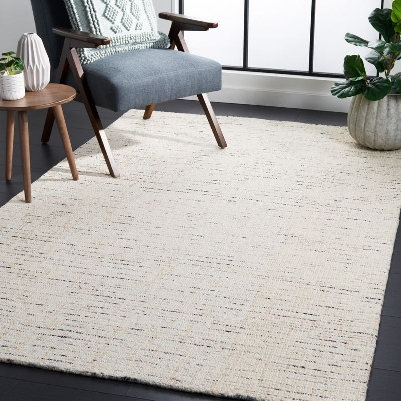 Abstract ABT468 Handmade Indoor Area Rug - Ivory/Blue - 8'x10' - Safavieh