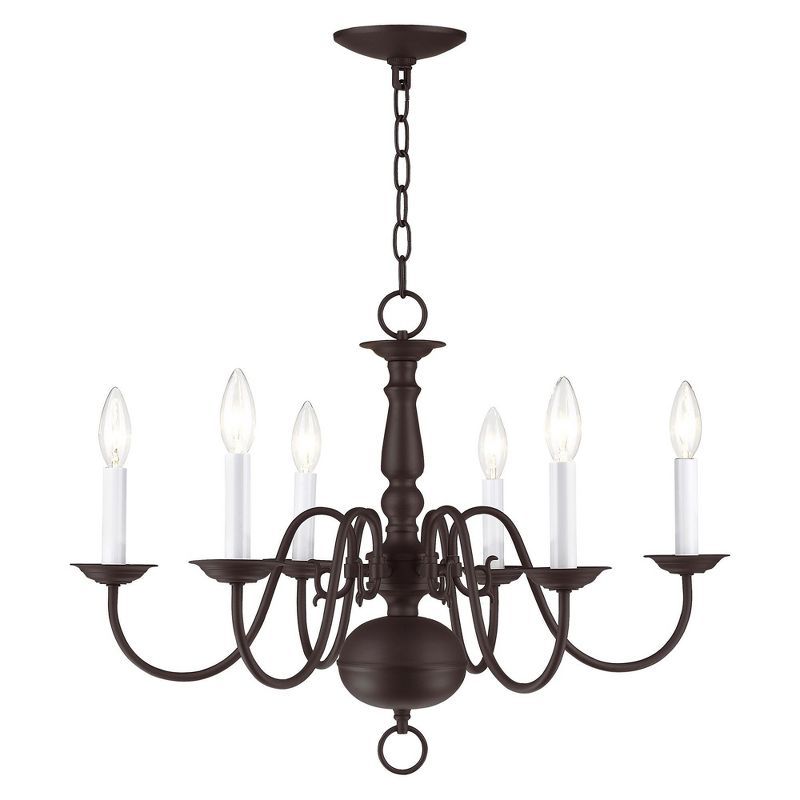 Livex Lighting Williamsburgh 6 - Light Chandelier in  Bronze