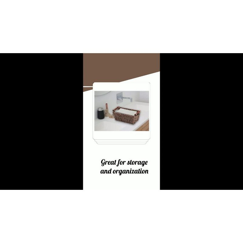 Vintiquewise Seagrass Counter-Top Basket Great for Folded Paper Towel