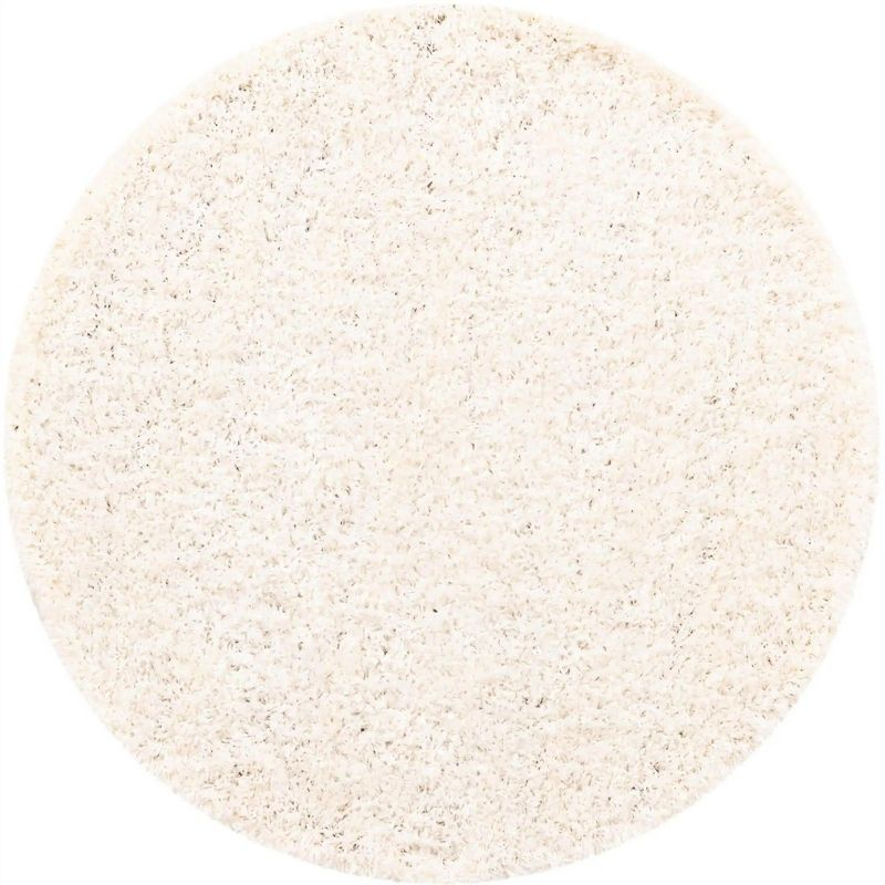 Unique Loom 6' 1 x 6' 1 Solid Shag Snow White Area Rug