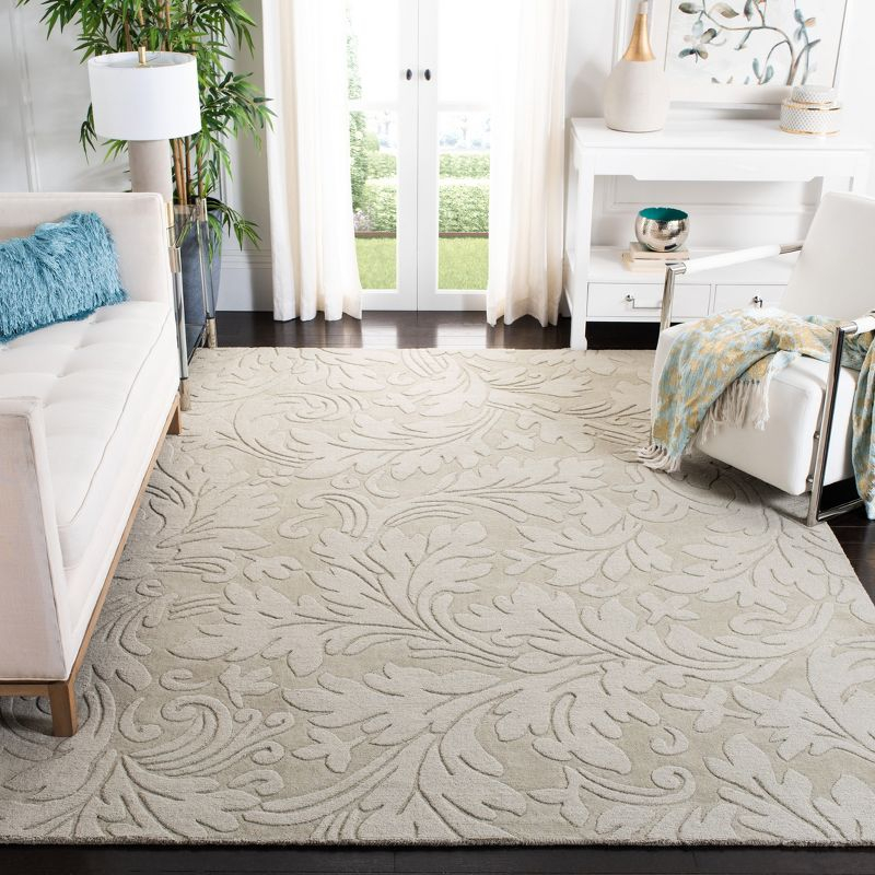 Impressions IM344 Hand Loomed Area Rug - Sage - 6'x9' - Safavieh.
