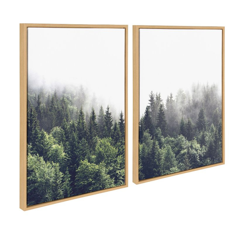 (Set of 2) 23" x 33" Sylvie Foggy Day Framed Canvas Set by Creative Bunch Natural - Kate & Laurel All Things Decor