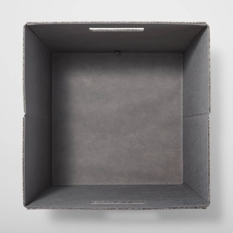 13" x 13" Fabric Bin Woven Texture Dark Gray - Brightroom™: 13 Inch Storage Cube, Decorative Storage, No Assembly