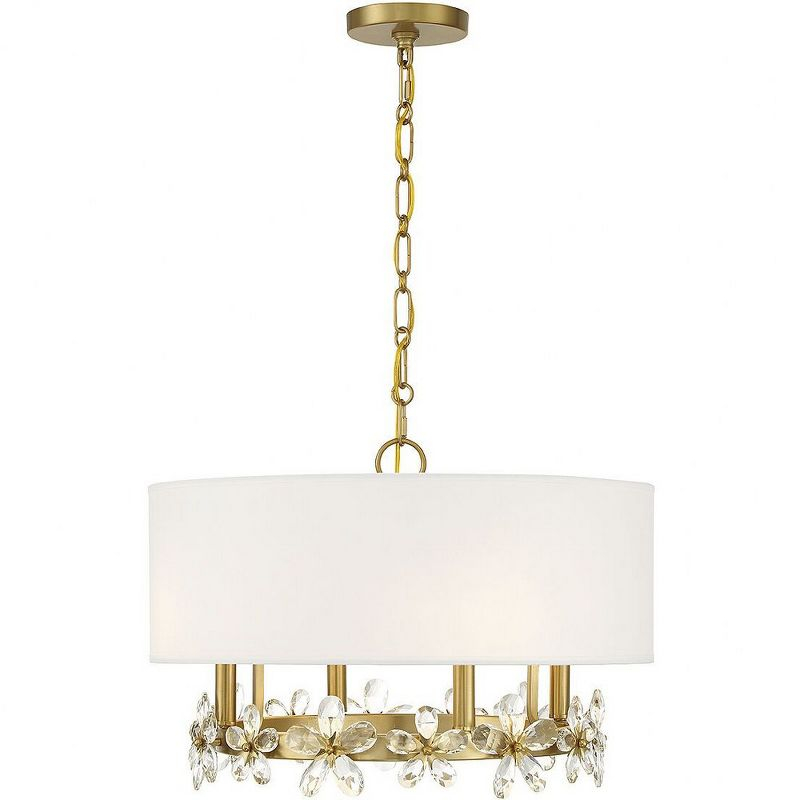 Savoy House Dahlia 4 - Light Pendant in  Warm Brass