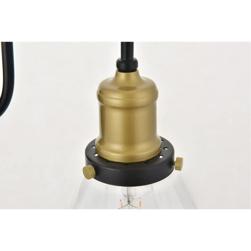Elegant Lighting Histoire 1 light brass and black Wall Sconce