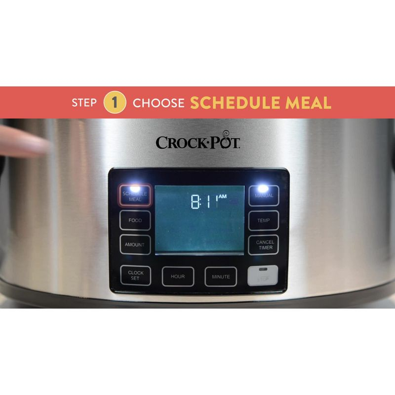 Crock-pot Crockpot 6-Quart Slow Cooker With Mytime Technology, Programmable Slow Cooker, Stainless Steel