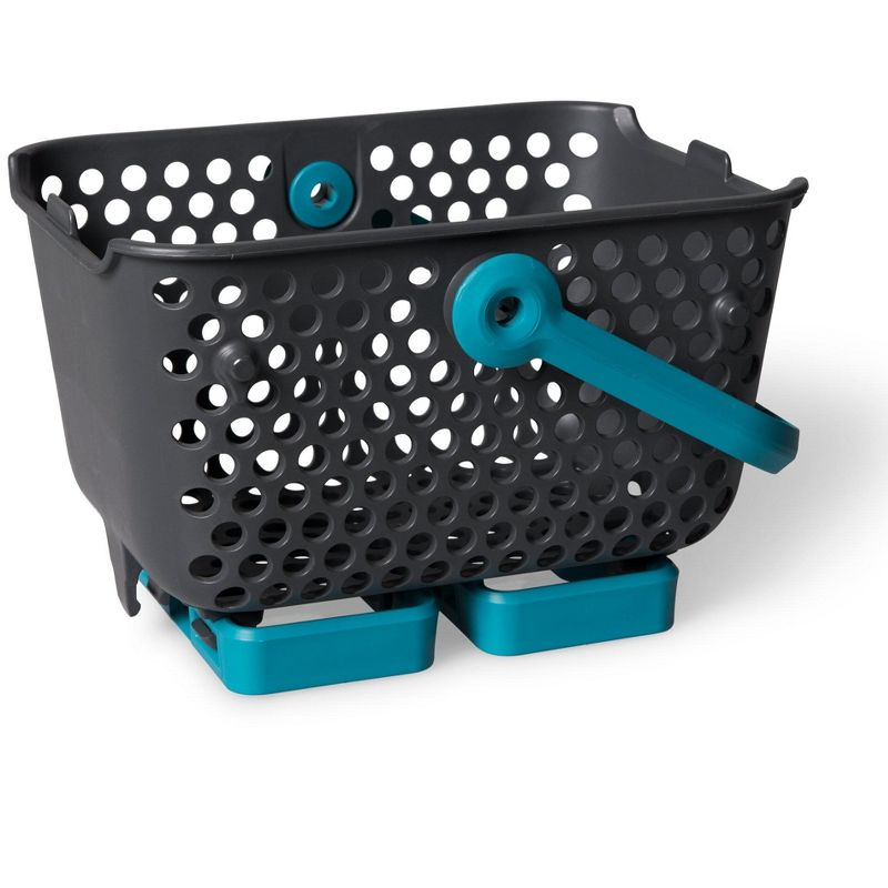 Gardener's Supply Company Multipurpose Mini Garden Basket | Mini Mod Hod For Collecting, Carrying, and Cleaning | Folding Legs and Handle | 9.5"L X 7"
