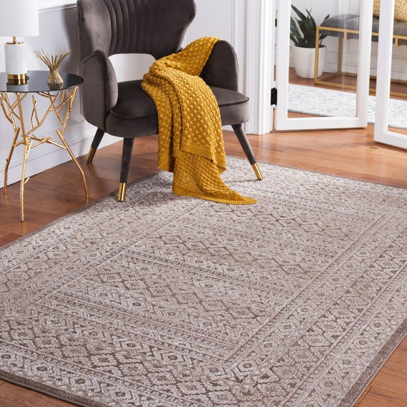 Toscana TOS658 Power Loomed Area Rug - Ivory/Brown - 5'3"x7'6" - Safavieh.