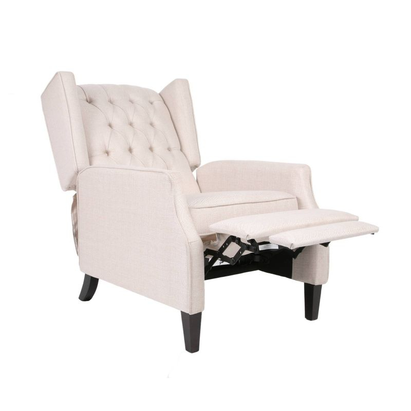 Keating Traditional Wingback Recliner: Pushback, Tufted, Plywood Frame - Christopher Knight Home