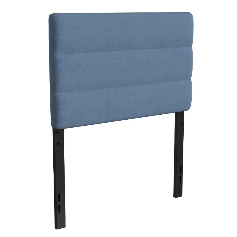 Flash Furniture Paxton Twin Channel Stitched Fabric Upholstered Headboard, Adjustable Height from  44.5" to 57.25" - Blue