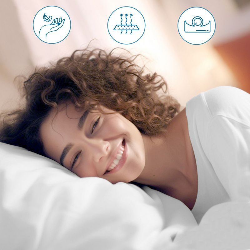 California Design Den Comfort Bed Pillows Standard Size set of 2, Cooling Luxury Hotel Pillows, for Back, Stomach, Side Sleepers 20 x 26 Inches