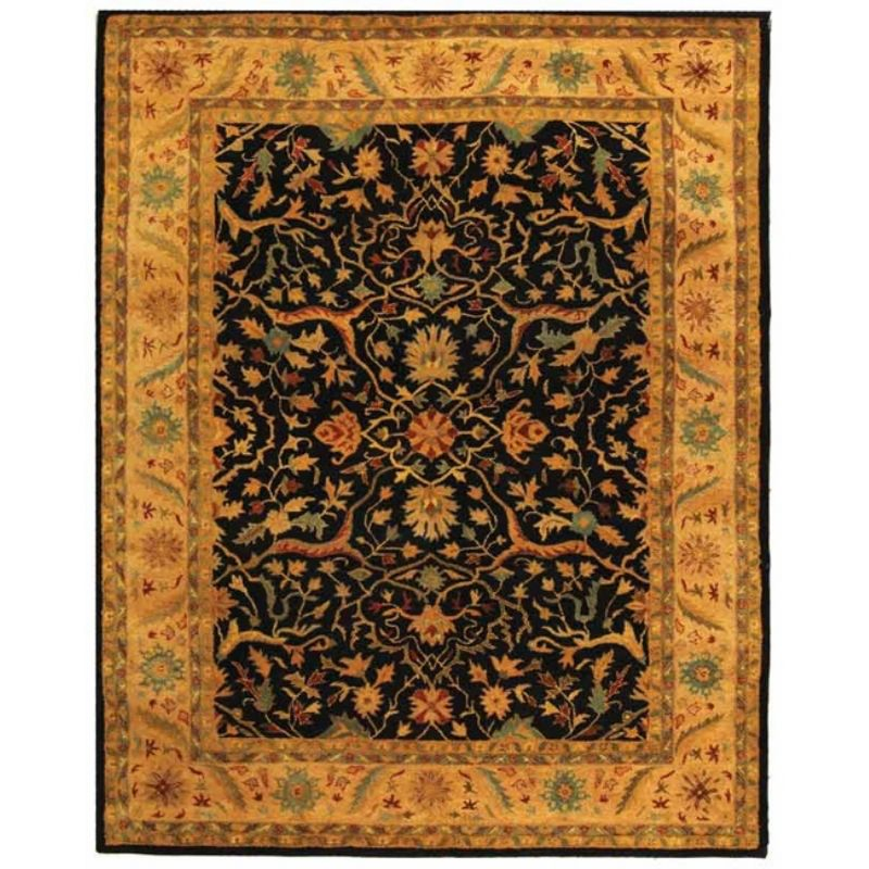 Antiquity AT14 Hand Tufted Indoor Area Rug - Black - 7'6"x9'6" - Safavieh
