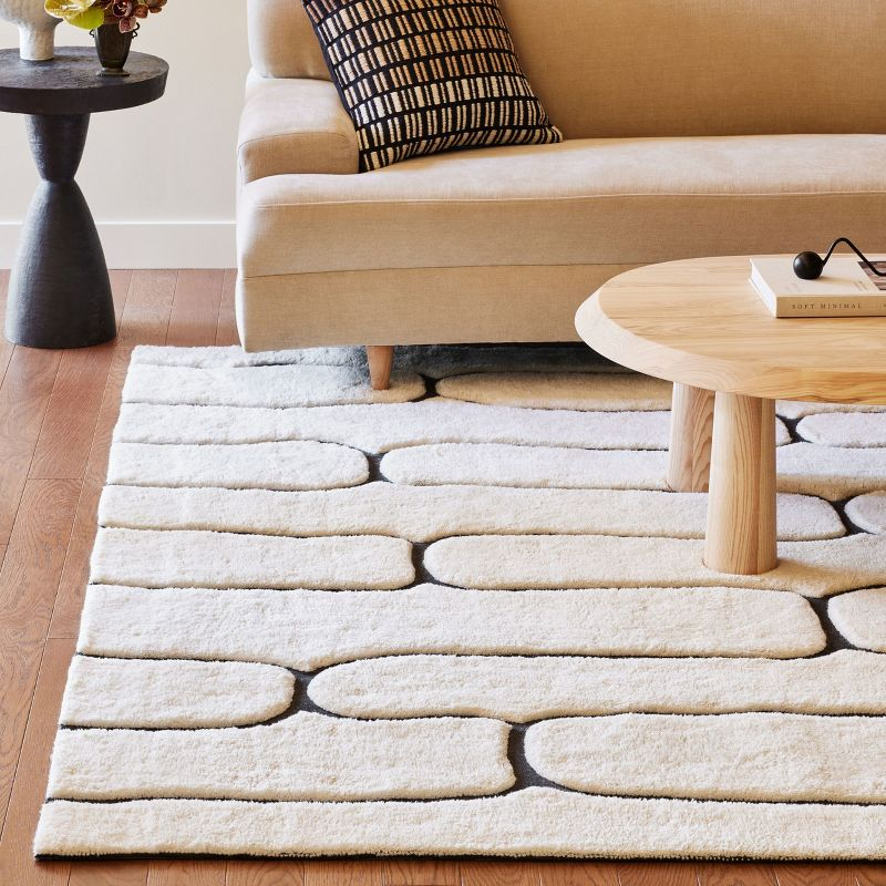 Nuloom Nazco Abstract New Zealand Wool Area Rug, 8' x 10', Charcoal
