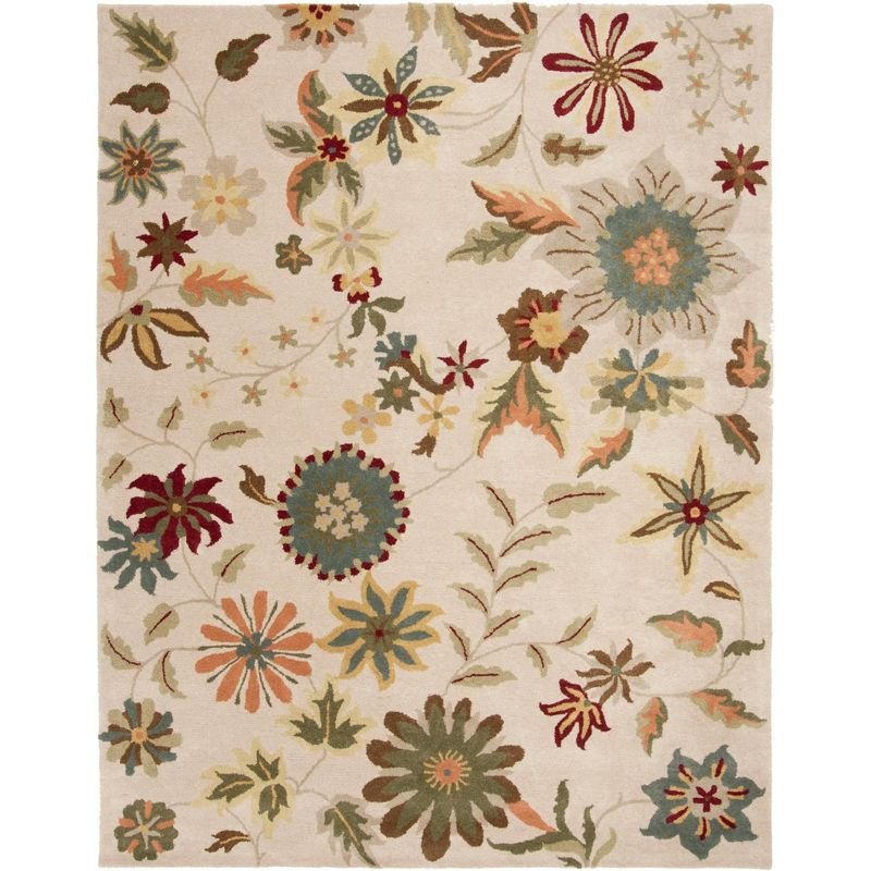Soho SOH702 Hand Tufted Indoor Area Rug - Ivory/Sage - 7'6"x9'6" - Safavieh