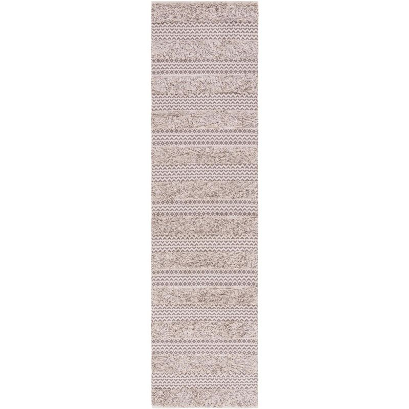 Natura NAT929 Power Loomed Runner Rug - Grey/Ivory - 2'3"x9' - Safavieh.