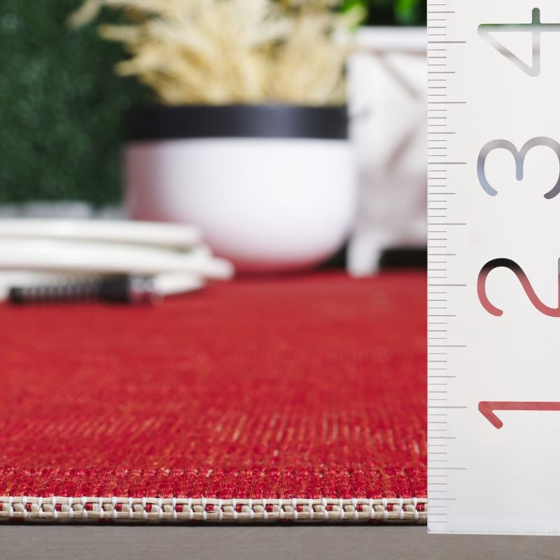 Courtyard CY2714 Power Loomed Indoor and Outdoor Area Rug - Red/Red - 5'3"x7'7" - Safavieh