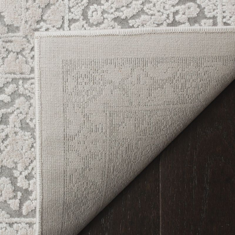 Reflection RFT667 Power Loomed Indoor Area Rug - Light Grey/Cream - 6'7"x6'7" - Safavieh.