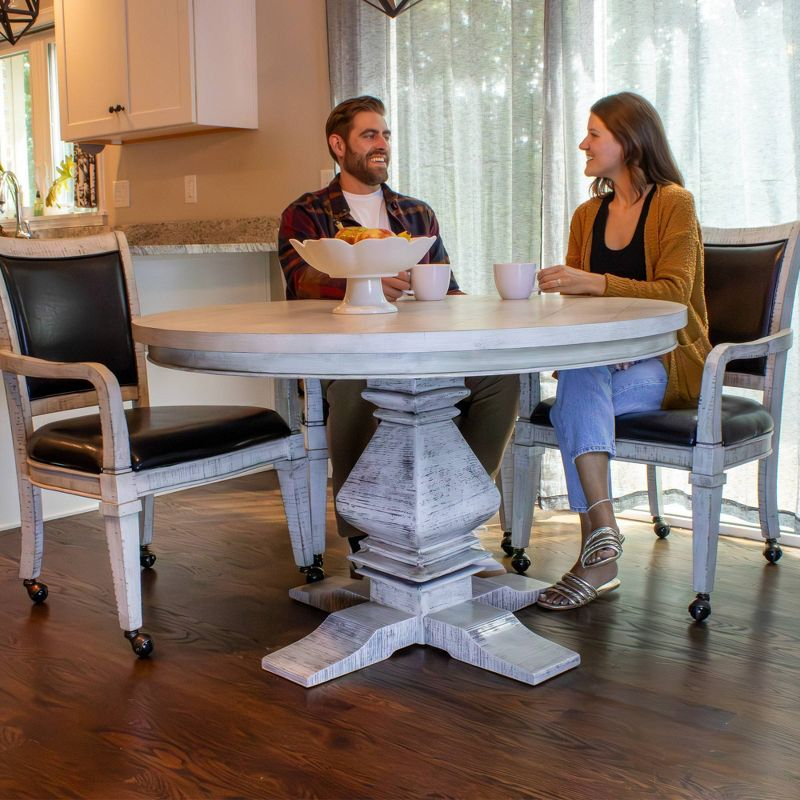 Hathaway Montecito Dining and Poker Table Set with Four Chairs - Driftwood