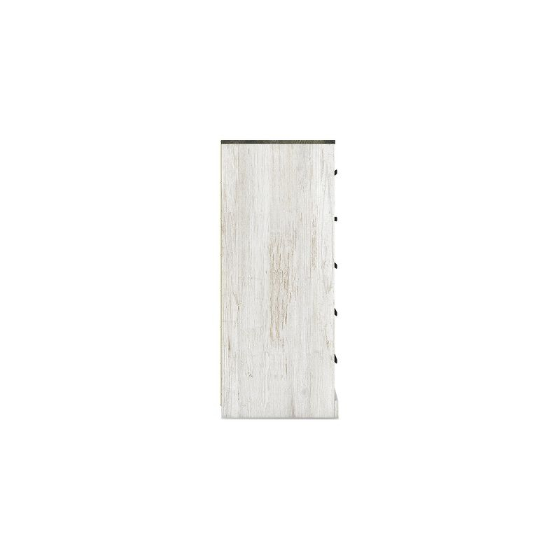 Signature Design by Ashley Casual Shawburn Chest of Drawers, Whitewash/Charcoal Gray