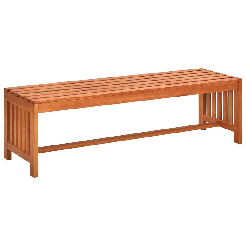 vidaXL Patio Bench 51.2 in. Solid Eucalyptus Wood