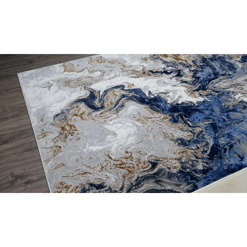 Luxe Weavers Marble Swirl Abstract Area Rug, Gray 4x5