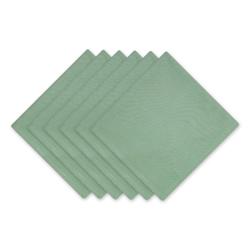 Design Imports  Solid Cotton Napkin Set 6 Piece, Jadeite, 20X20"