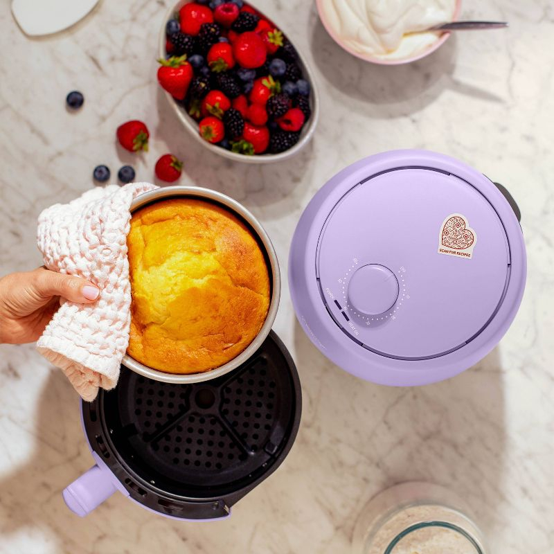 So Yummy by bella 2qt Air Fryer Lavender: 1200W Electric Fryer, Dishwasher-Safe Parts, 1-Year Warranty, 4lb Capacity