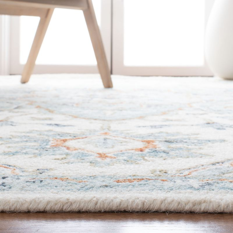 Heritage HG922 Hand Tufted Area Rug - Ivory/Blue - 6'x6' - Safavieh.