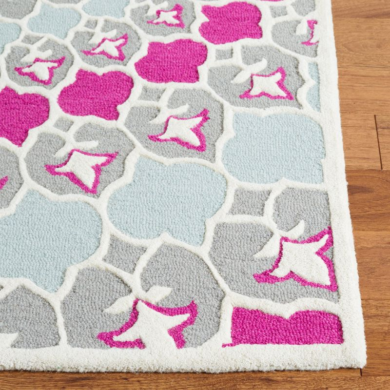 Bellagio BLG610 Hand Tufted Area Rug - Grey/Ivory - 5'x5' - Safavieh.