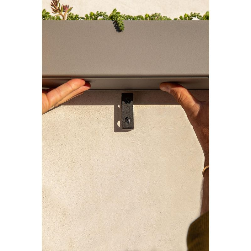 Veadek Geo Series Short Hanging 16" Planter - Gray